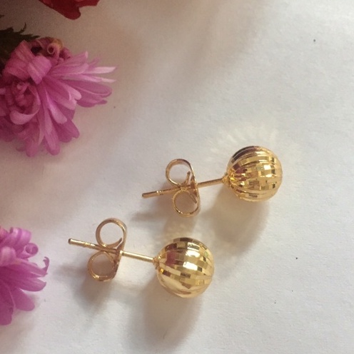 Khuyên Tai Titan Nữ Bền màu H040 Mạ Vàng Chuôi Vặn Màu 24k Không Đen Gỉ Bảo hành 6 tháng