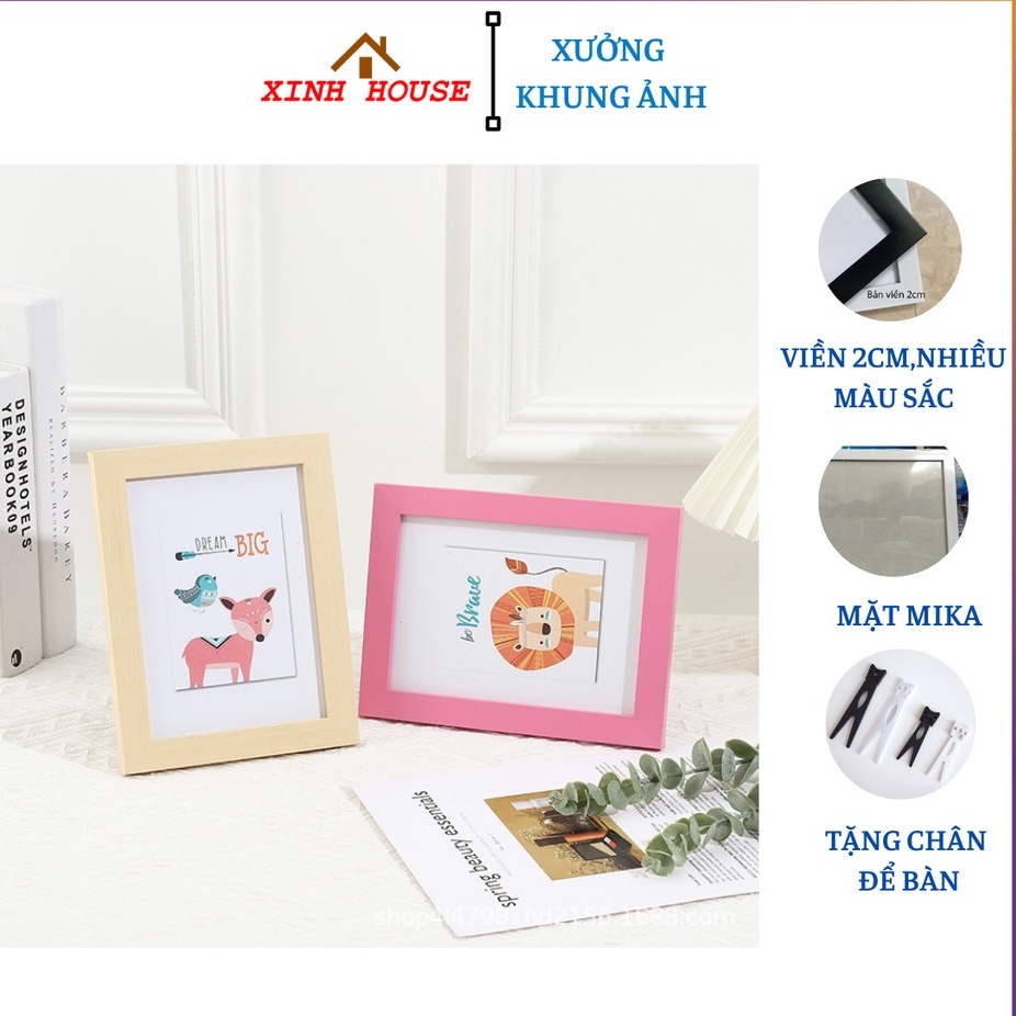Khung ảnh để bàn 10x15, 13x18, 15x21 kèm chân chống - In ảnh theo yêu cầu khung hình để bàn cao cấp