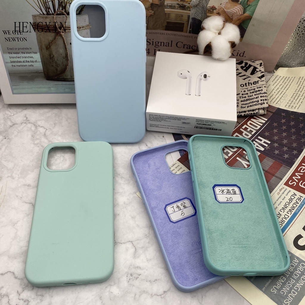 Ốp điện thoại silicone nhiều màu thích hợp cho IP 6 6s 7 8 7p 8p x xs xsmax 11 11promax 12 12pro 12promax 13 13pro max
