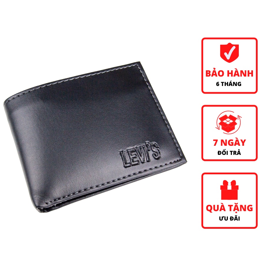 Ví nam Levi's nhỏ gọn Ví Da Nam cầm tay đựng tiền thẻ nhiều ngăn thời trang