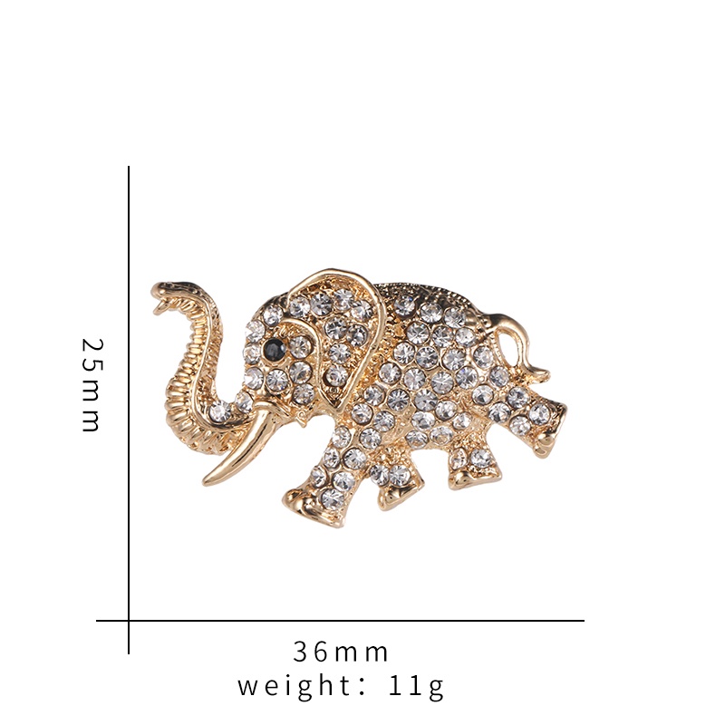 Ghim Cài Áo Hình Chú Voi May Mắn Đính Đá Nhân Tạo Dễ Thương Cho Nữ