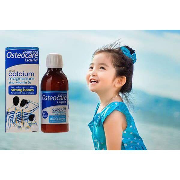 Canxi dạng nước Osteocare Liquid Original 200ml của Anh bổ sung canxi dùng cho trẻ trên 1 tuổi