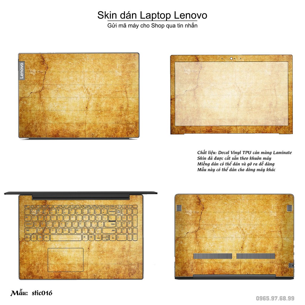 Skin dán Laptop Lenovo in hình Hoa văn sticker _nhiều mẫu 3 (inbox mã máy cho Shop)