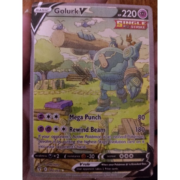 01 thẻ bài pokemon Golurk V Alternate Art