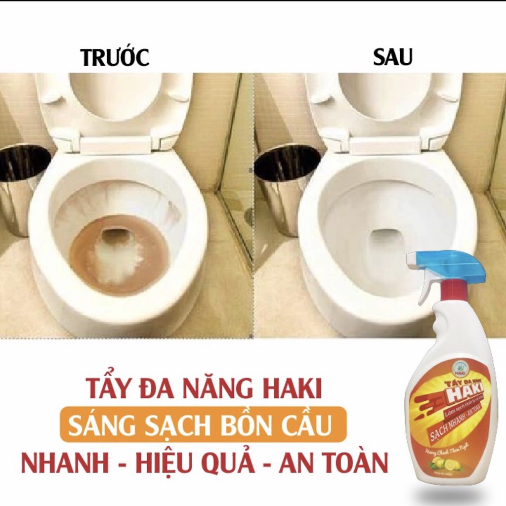 [ SALE KỊCH SÀN] Tẩy đa năng Haki 2019 giá cực sốc tẩy sạch các vết ố vàng tẩy kính và inox vòi sen nhà tắm