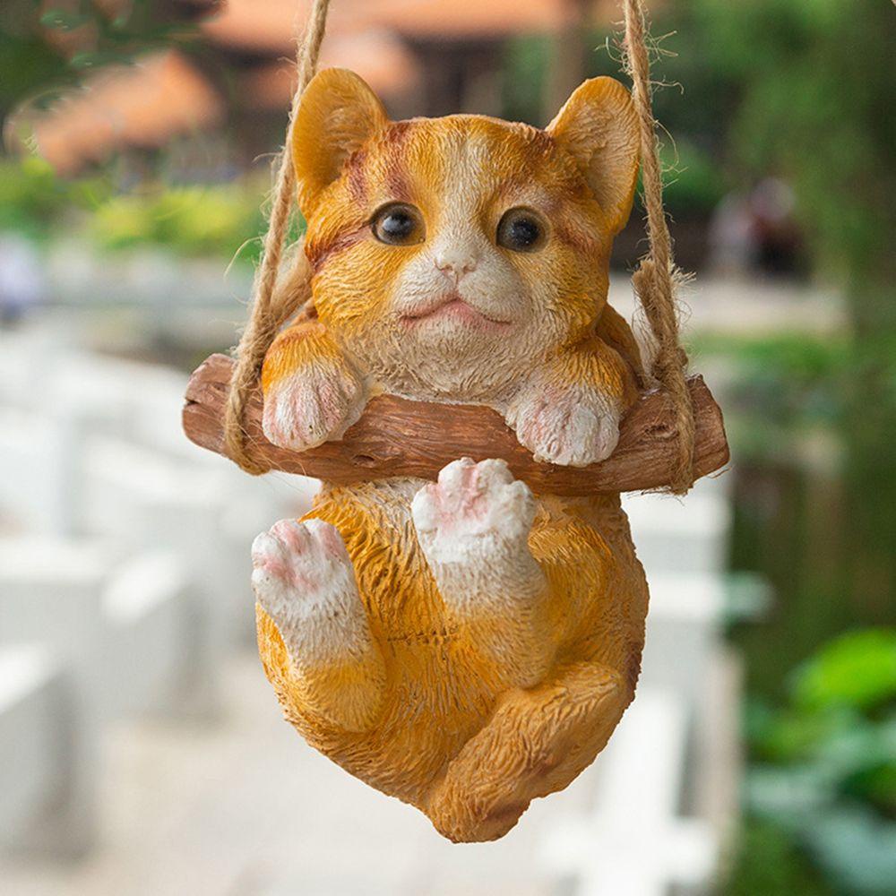 Mô Hình Chú Mèo Bằng Nhựa Resin Dễ Thương Cho Bé