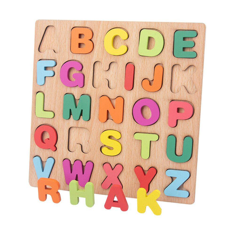 LUOL Đồ chơi trẻ em Xếp Hình Chữ Cái Và Số Bằng Gỗ Dành Cho Bé