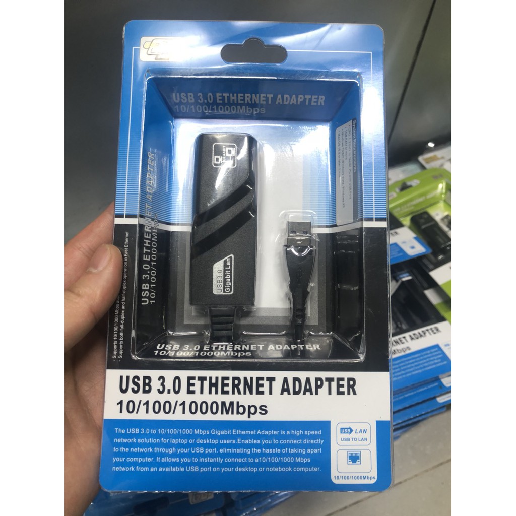 USB 3.0 ra lan dây USB 3.0 To Lan 10-100-1000 Mbps Gigabit tốc độ truyền tải đảm bảo an toàn