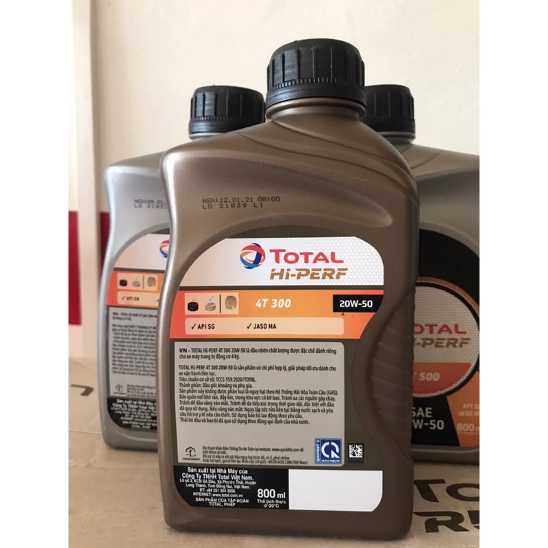 Dầu Nhớt Total dành cho Xe Số HP 300 20w50 SG 0,8