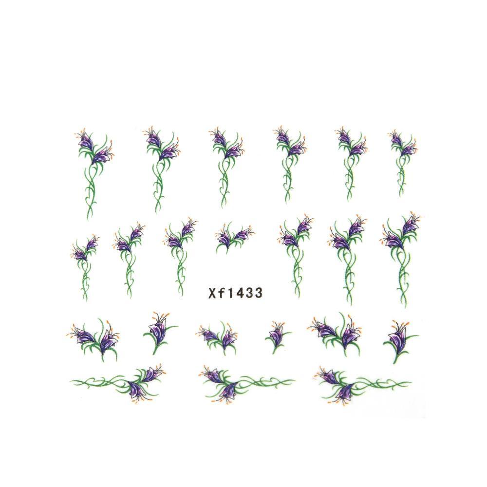 Set 50 Sticker Họa Tiết Bông Hoa 3D Nhiều Màu Sắc Dùng Để Trang Trí