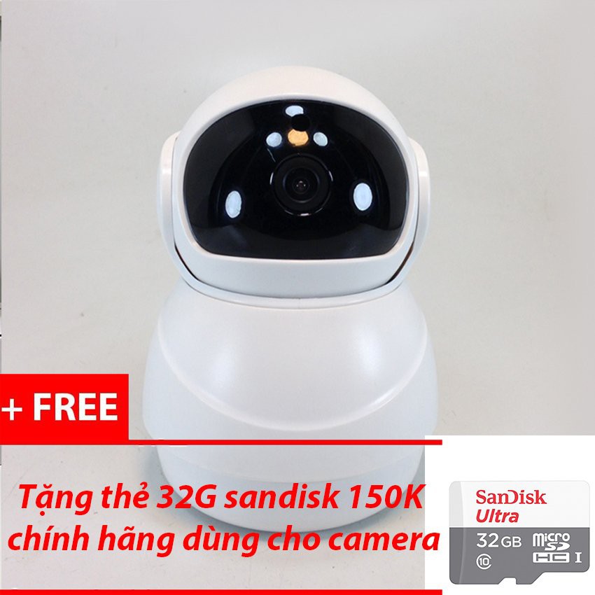 Camera Wifi full HD 1080P IPC360 Model-PT310 tặng kèm thẻ nhớ 32G mới