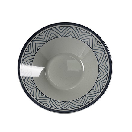 Tô nhựa melamine bán mì bún phở đủ size màu đen hình tam giác có vân ở trong -  Yang Ge Blue Line