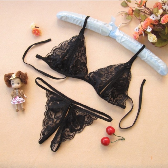 [FREESHIP❤️] Set Bikini Áo Ngực 2 Dây Không Gọng Và Quần Lót Nữ Lọt Khe Thêu Ren Gợi Cảm Quyến Rũ Freesize Dưới 60kg