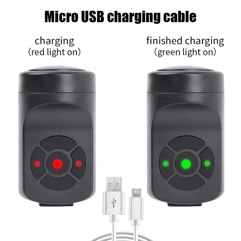 Còi Cảnh Báo An Toàn 80DB Sạc Cổng USB Gắn Tay Lái Xe Đạp Leo Núi