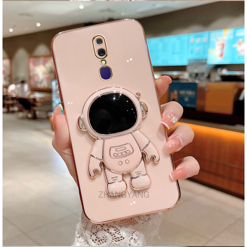 ốp lưng oppo f11 oppo f11 pro TPU Mạ điện 3D Phi hành gia có chân đế ốp điện thoại oppo f11 oppo f11 pro