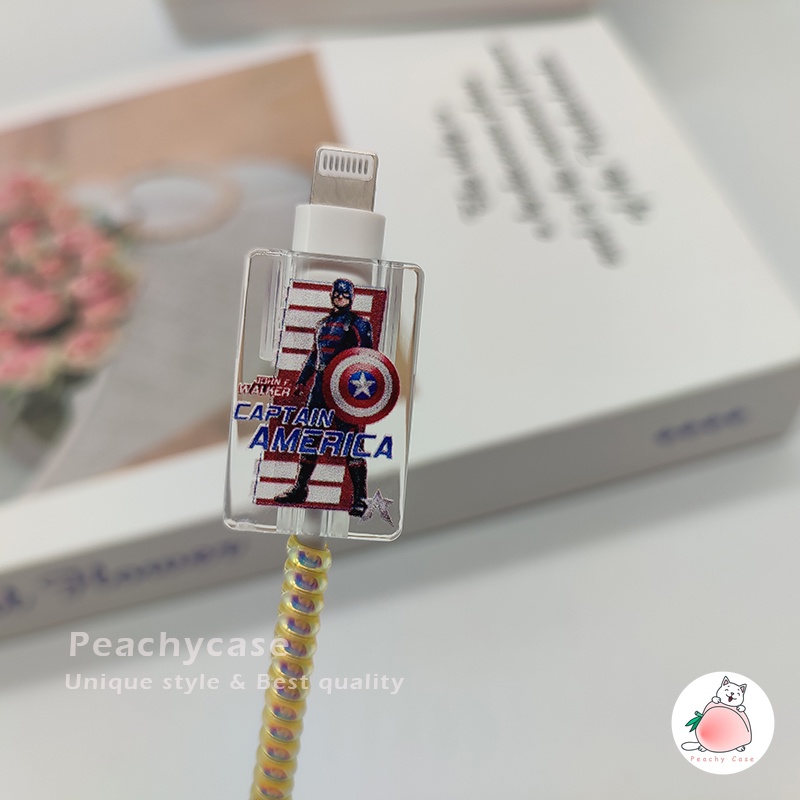Phụ Kiện Bảo Vệ Dây Cáp Sạc USB Type-C Android Bằng Nhựa Trong Suốt Hình Chuột Mickey Dễ Thương Thông Dụng
