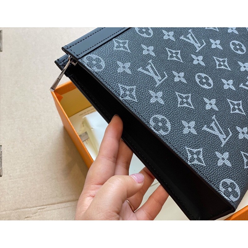 ví lv Clutch chất da thật sz 25