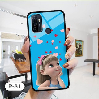 Ốp lưng kính 3D Oppo A53-cute