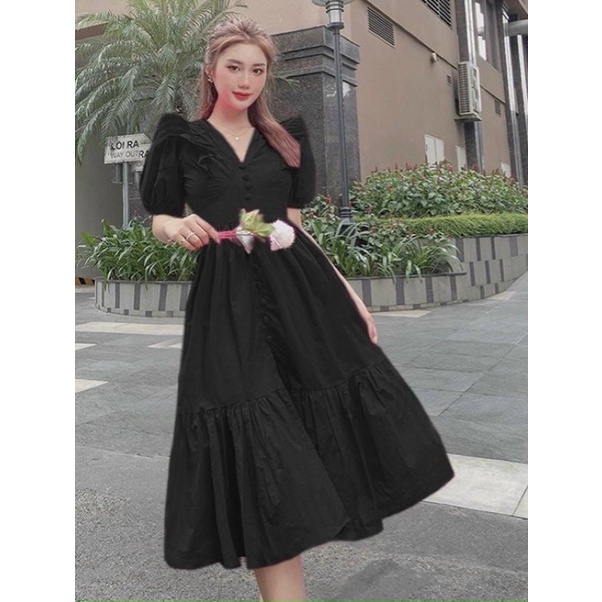 Đầm Bigsize Babydoll Cổ Bèo (Bigsize 55kg Đến 100kg (M/L/XL/XXL)