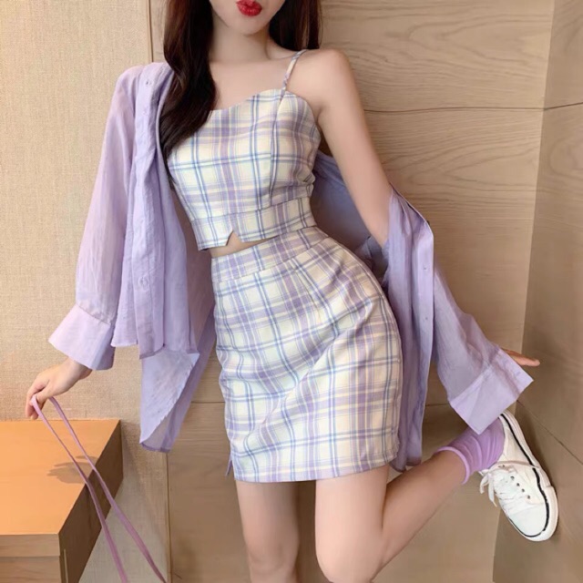 Set 3 món tím pastel ulzzang
