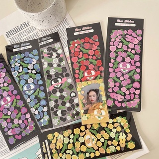 Zanmo Sticker Trang Trí Ảnh Idol - Sticker Laser Hoa Hồng Lấp Lánh Decor Toploader