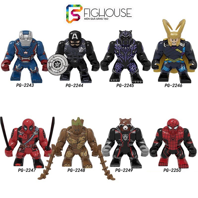 POGO PG8260 : Bigfig Siêu Anh Hùng Marvel - Đồ Chơi Lắp Ráp Xếp Hình [A33]