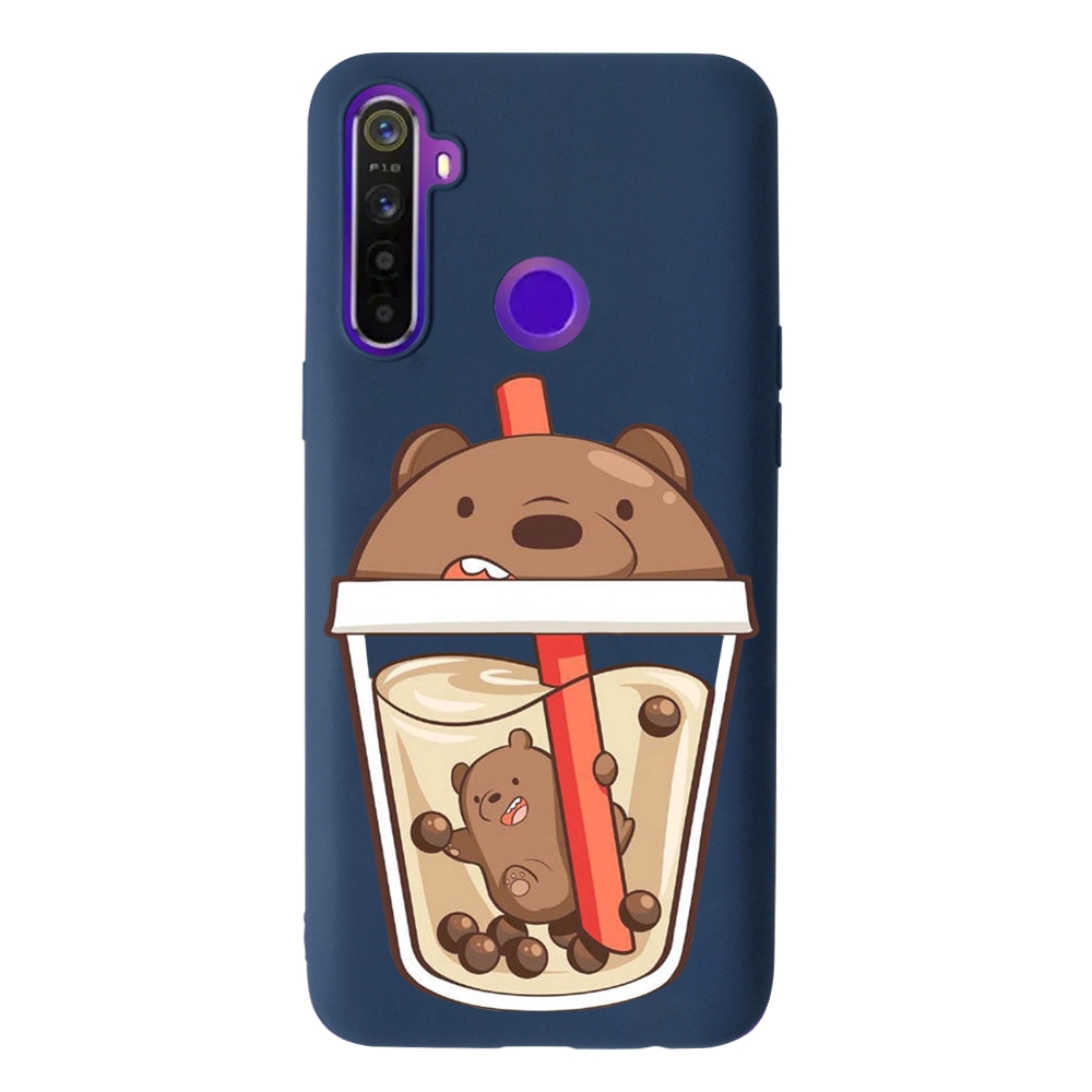 Ốp điện thoại họa tiết ly trà sữa hình con gấu cho OPPO A12 A3S A5S F9 A71 F11 A9 A5 A9 2020 F11 PRO A1K REALME 3 5 5 PRO | BigBuy360 - bigbuy360.vn