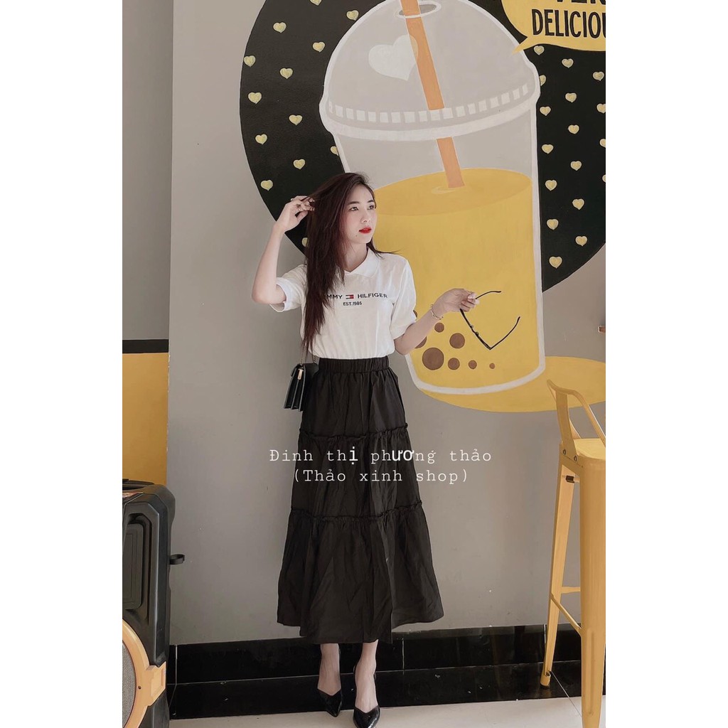 Set đồ nữ cá tính, set váy dài áo thun đi chơi sang chảnh mùa hè đẹp YA124 | BigBuy360 - bigbuy360.vn