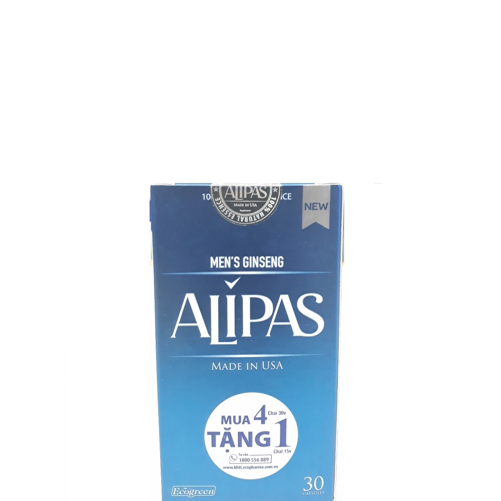 (CHÍNH HÃNG) Viên uống Sinh Lý ALIPAS GOLD (Lọ 30 viên)