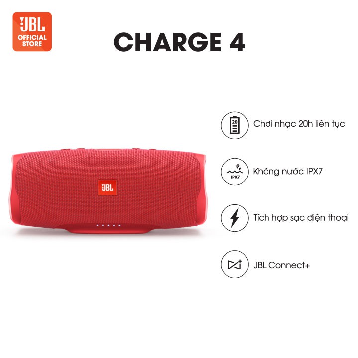 Loa Bluetooth JBL CHARGE4 - Hàng Chính Hãng