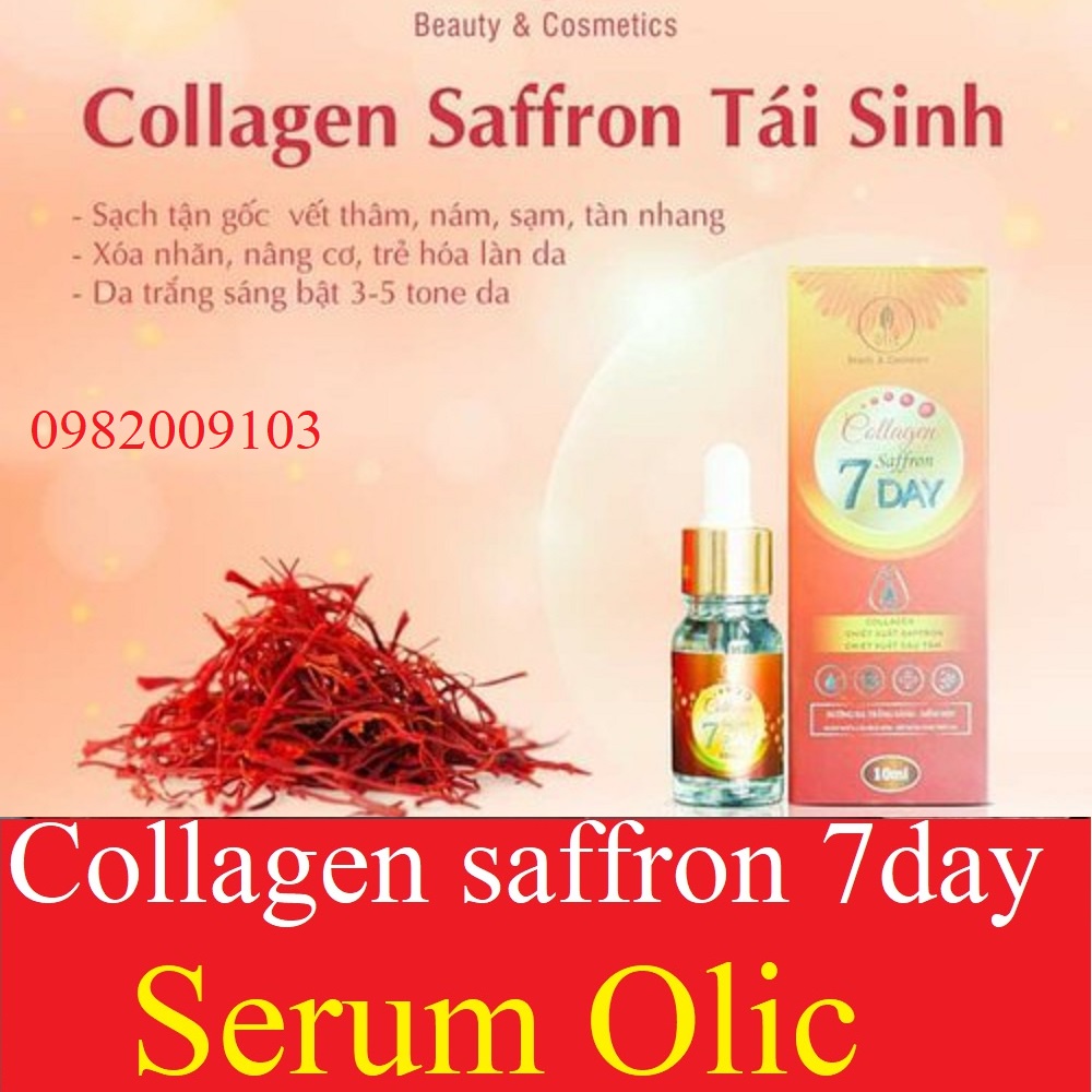 Dưỡng da trắng sáng SERUM COLLAGEN SAFFRON 7 DAY OLIC