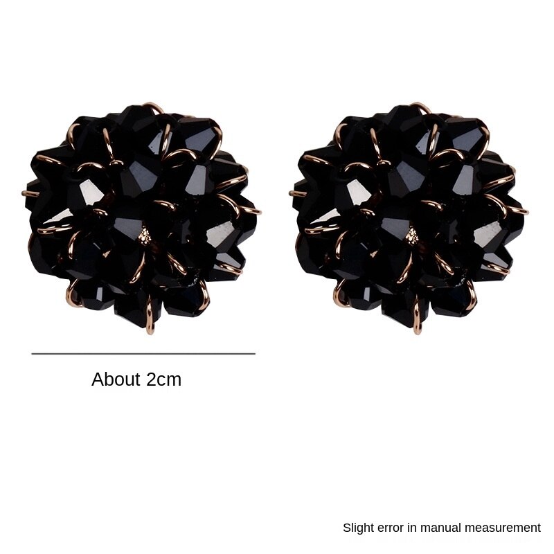 Hoa Tai Đính Đá Lấp Lánh Phong Cách Hàn Quốc