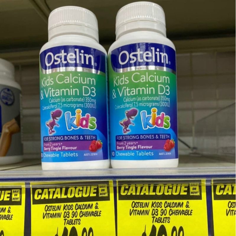Vitamin D và Canxi khủng long Ostelin Kids cho bé từ 2-13 tuổi của Úc