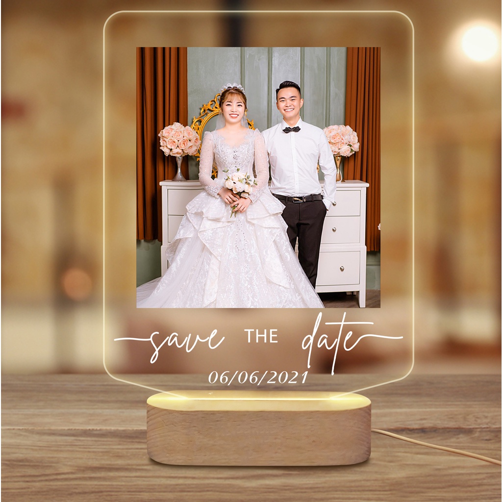 Đèn led 3D Thegioipuzzle thiết kế theo yêu cầu tặng sinh nhật, quà cưới