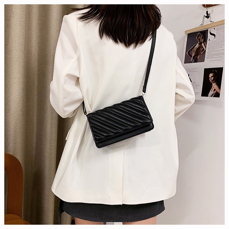 Túi xách JASMIN NOIR bằng da PU dáng vuông nhỏ nhắn đơn giản thời trang cho nữ