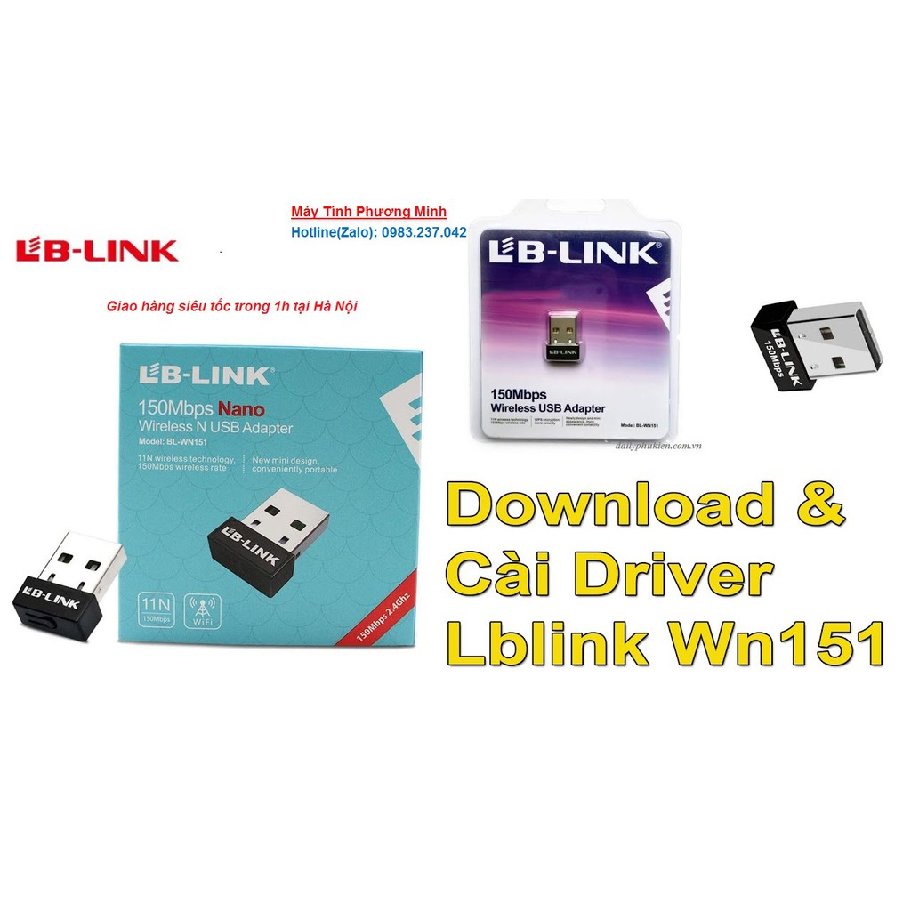 USB Thu Wifi cho PC - Laptop LB-Link WN151 - Hàng Chính Hãng bảo hành 24 tháng