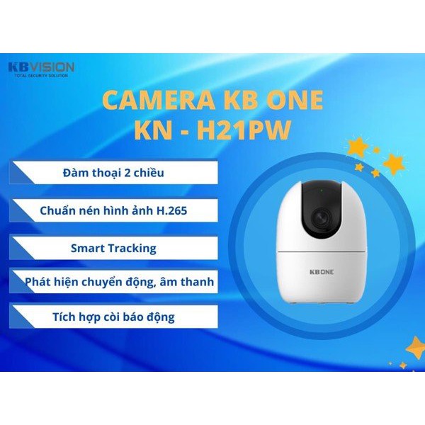 CAMERA KB ONE XOAY KN-H21PA  (ĐÀM THOẠI 2 CHIỀU-XOAY 355 ĐỘ)