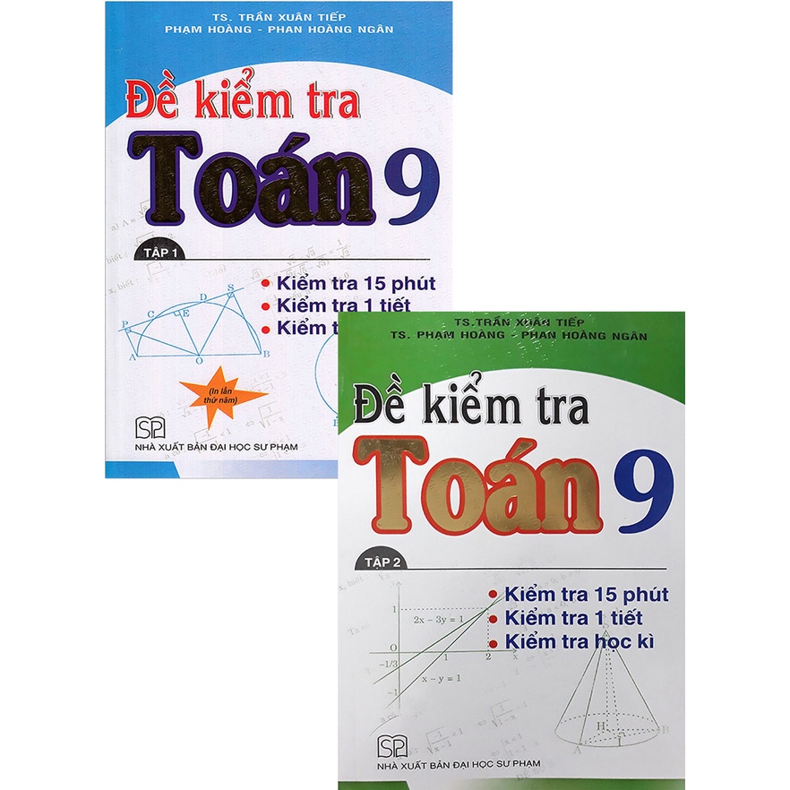 Sách - Combo Đề Kiểm Tra Toán 9 Tập 1 , Tập 2