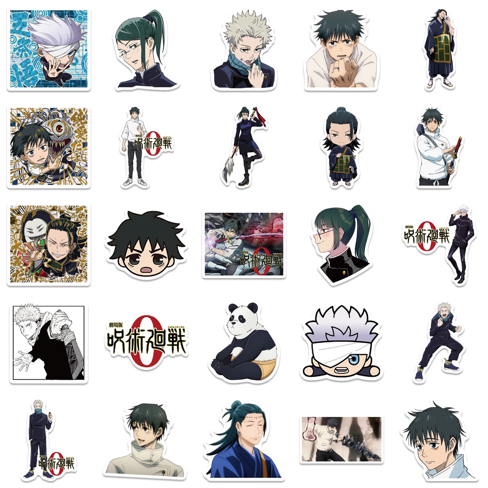 Bộ 50 Miếng Dán Graffiti Chống Thấm Nước Hình Anime Dùng Trang Trí Laptop/Xe Đạp/Xe Máy