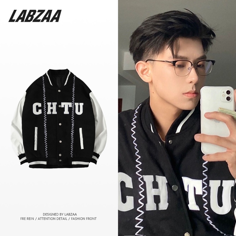 Áo bomber chất dạ , uzzang hàn quốc