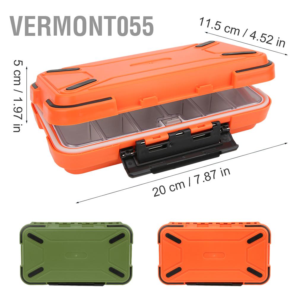 Vermont055 ABS Waterproof Fishing Tackle Box Bait Lure Hooks Storage Case Organizer Container Accessory