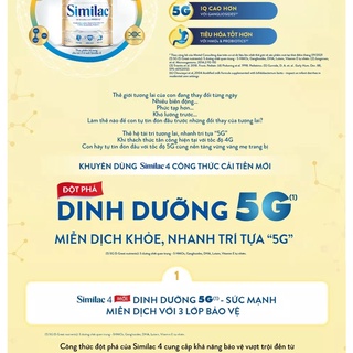 [HSD T3-2024] [Tặng Balo Gấu] Sữa Bột Similac 5G Số 4 900g.