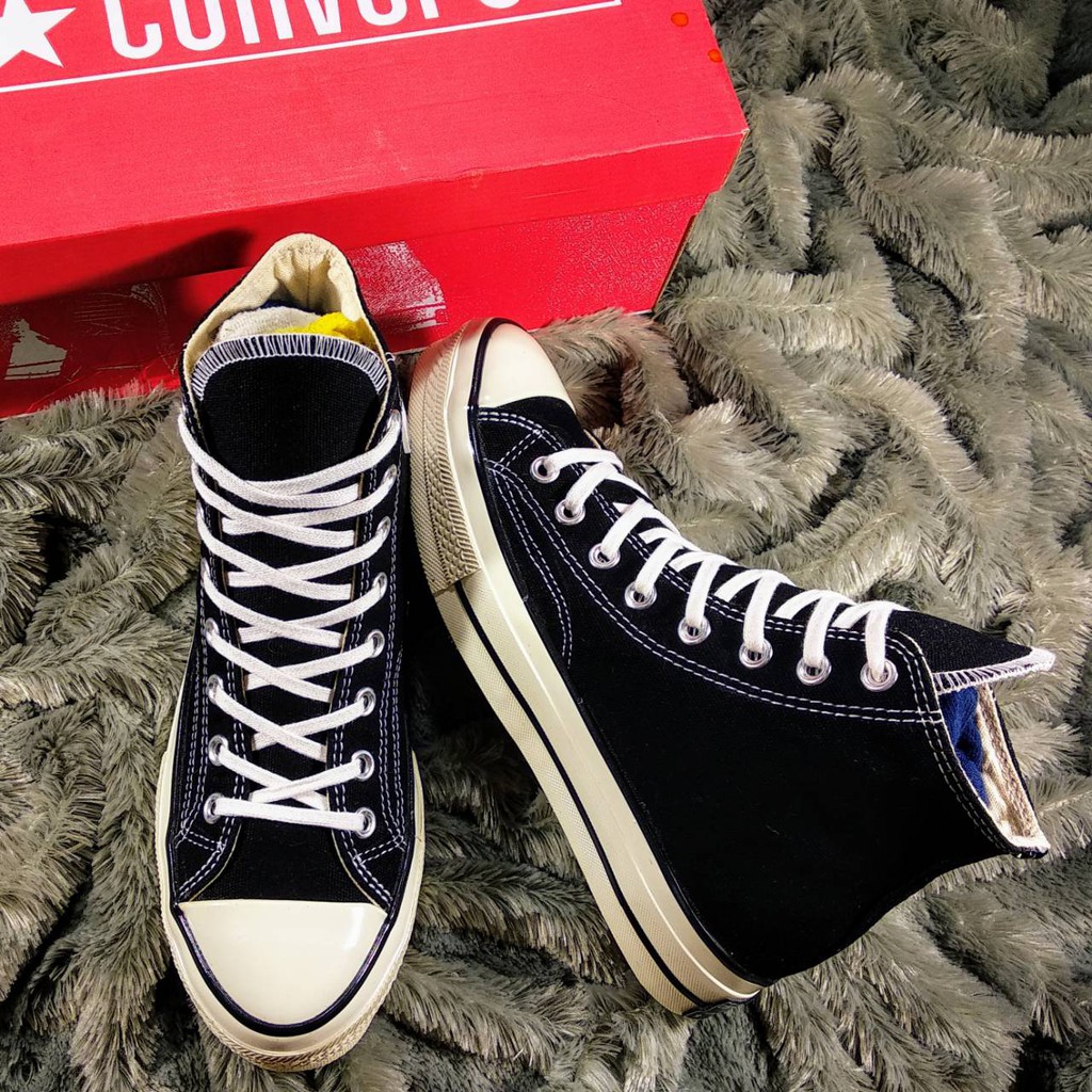 Giày Thể Thao Converse 70s Cổ Cao Phối Màu Trắng Đen Phong Cách Việt Nam