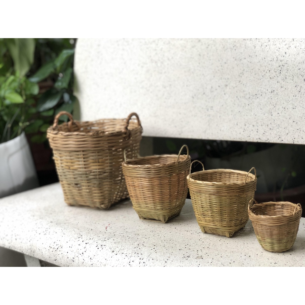 Sọt tre chưng cúc mâm xôi Cần xé tre  chưng cúc mâm xôi