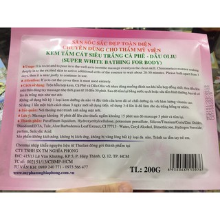 Tắm trắng Chenmai Cà Phê, Dầu Oliu