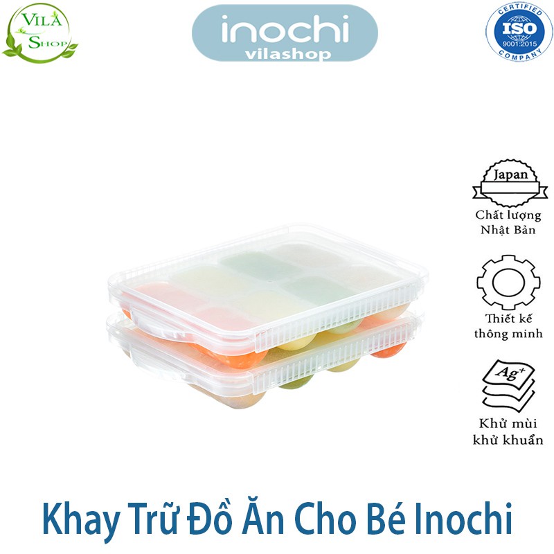 Khay Trữ Đồ Đông, Khay Bảo Quản Đồ Ăn Cho Bé, Nhựa Dẻo Trong Suốt Cao Cấp Inochi - An Toàn - Kháng Khuẩn -  Khử Mùi