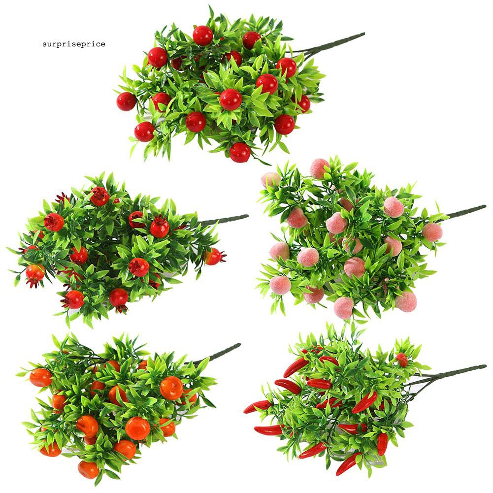 Cành cây hoa có quả nhân tạo trang trí đa năng