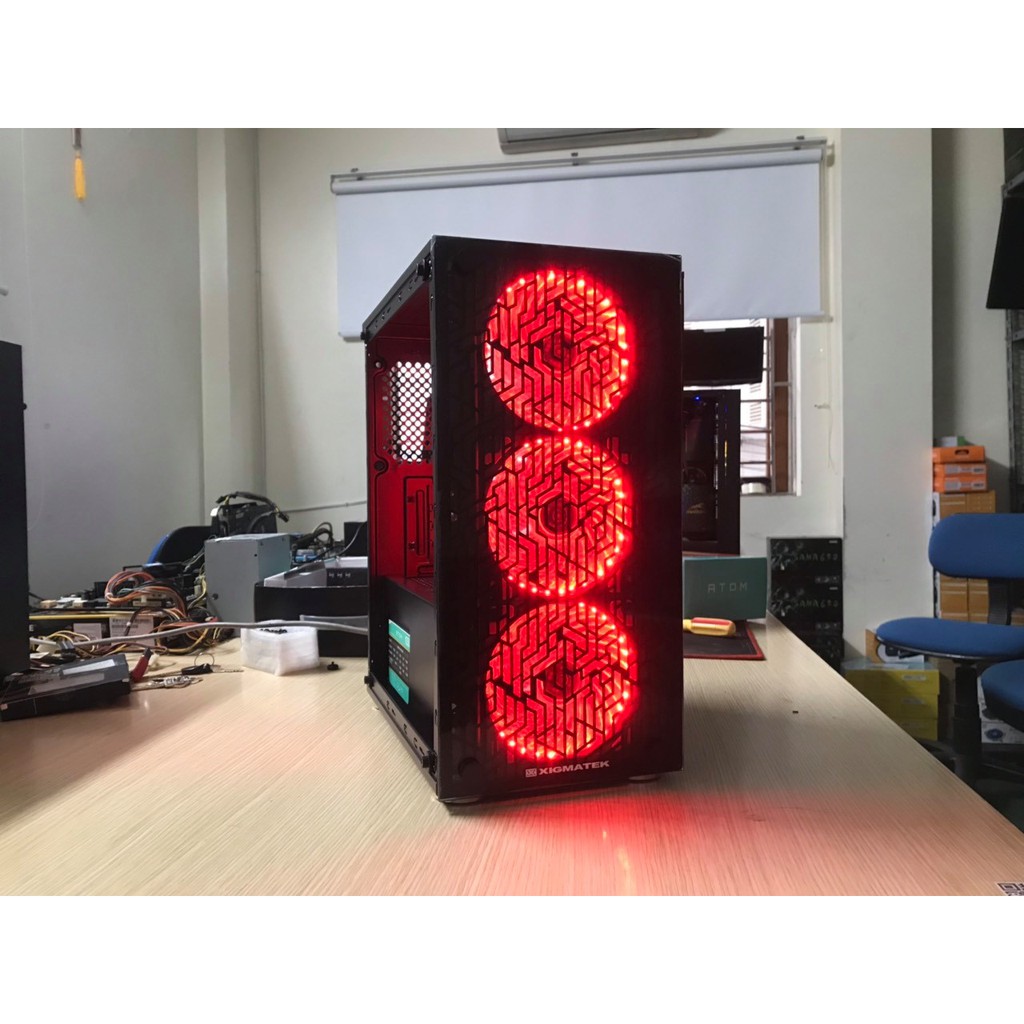 Vỏ Case PC Xigmateck NYX (No fan) 2 mặt kính cường lực BH 12 tháng giá rẻ.