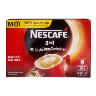 NESCAFE 3in1 Rang xay Đậm Vị Cà Phê Hộp 15 gói x 17g