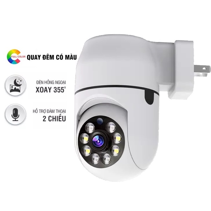 Camera IP không dây Yoosee HK212 quay ngày đêm cắm điện trực tiếp tích hợp đèn LED